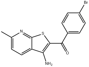 (3-amino-6-methylthieno[2,3-b]pyridin-2-yl)(4-bromophenyl)methanone Struktur