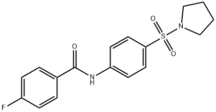 4-fluoro-N-[4-(1-pyrrolidinylsulfonyl)phenyl]benzamide Struktur