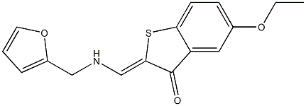 5-ethoxy-2-{[(2-furylmethyl)amino]methylene}-1-benzothiophen-3(2H)-one Struktur