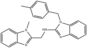 N-[(1-methyl-1H-benzimidazol-2-yl)methyl]-1-(4-methylbenzyl)-1H-benzimidazol-2-amine Struktur