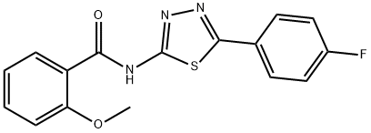 N-[5-(4-fluorophenyl)-1,3,4-thiadiazol-2-yl]-2-methoxybenzamide Struktur