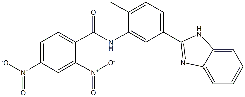 N-[5-(1H-benzimidazol-2-yl)-2-methylphenyl]-2,4-dinitrobenzamide Struktur