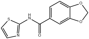 N-(1,3-thiazol-2-yl)-1,3-benzodioxole-5-carboxamide Struktur