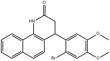 4-(2-bromo-4,5-dimethoxyphenyl)-3,4-dihydrobenzo[h]quinolin-2(1H)-one Struktur