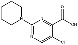 4-Pyrimidinecarboxylic acid, 5-chloro-2-(1-piperidinyl)- Struktur