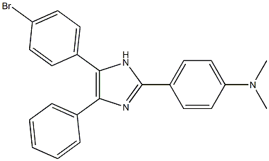 4-[5-(4-bromophenyl)-4-phenyl-1H-imidazol-2-yl]-N,N-dimethylaniline Struktur