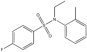 N-ethyl-4-fluoro-N-(2-methylphenyl)benzenesulfonamide Struktur