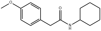 N-cyclohexyl-2-(4-methoxyphenyl)acetamide Struktur