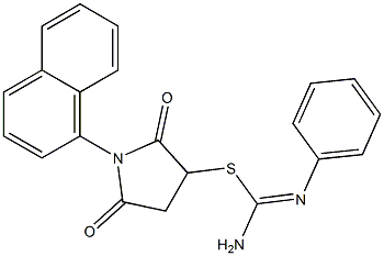 1-(1-naphthyl)-2,5-dioxopyrrolidin-3-yl N'-phenylimidothiocarbamate Struktur