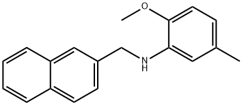 2-methoxy-5-methyl-N-(naphthalen-2-ylmethyl)aniline Struktur