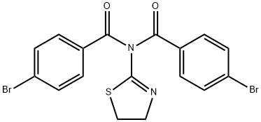 4-bromo-N-(4-bromobenzoyl)-N-(4,5-dihydro-1,3-thiazol-2-yl)benzamide Struktur