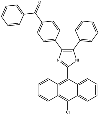 {4-[2-(10-chloro-9-anthryl)-5-phenyl-1H-imidazol-4-yl]phenyl}(phenyl)methanone Struktur