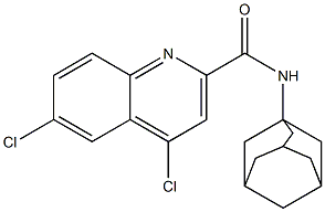 N-(1-adamantyl)-4,6-dichloro-2-quinolinecarboxamide Struktur