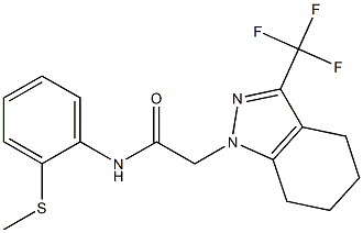 N-[2-(methylsulfanyl)phenyl]-2-[3-(trifluoromethyl)-4,5,6,7-tetrahydro-1H-indazol-1-yl]acetamide Struktur