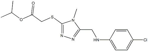 1-methylethyl [(5-{[(4-chlorophenyl)amino]methyl}-4-methyl-4H-1,2,4-triazol-3-yl)sulfanyl]acetate Struktur