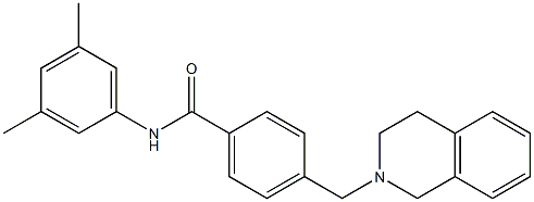 4-(3,4-dihydro-2(1H)-isoquinolinylmethyl)-N-(3,5-dimethylphenyl)benzamide Struktur