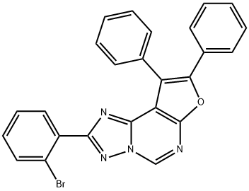 2-(2-bromophenyl)-8,9-diphenylfuro[3,2-e][1,2,4]triazolo[1,5-c]pyrimidine Struktur