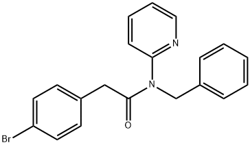 N-benzyl-2-(4-bromophenyl)-N-pyridin-2-ylacetamide Struktur