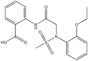 2-({[2-ethoxy(methylsulfonyl)anilino]acetyl}amino)benzoic acid Struktur