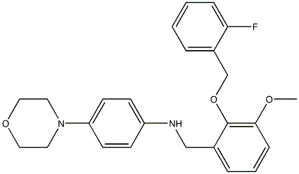 N-{[2-{[(2-fluorophenyl)methyl]oxy}-3-(methyloxy)phenyl]methyl}-4-morpholin-4-ylaniline Struktur