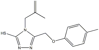 5-[(4-methylphenoxy)methyl]-4-(2-methyl-2-propenyl)-4H-1,2,4-triazol-3-yl hydrosulfide Struktur