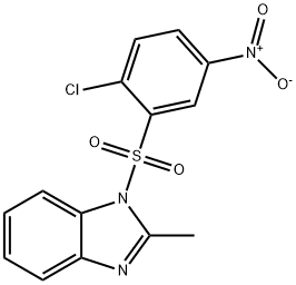 1-[(2-Chloro-5-nitrophenyl)sulfonyl]-2-methyl-1H-benzimidazole Struktur