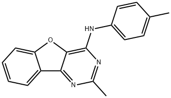 2-methyl-N-(4-methylphenyl)[1]benzofuro[3,2-d]pyrimidin-4-amine Struktur