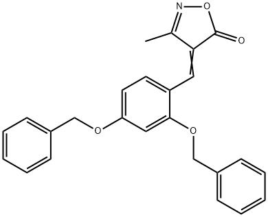 4-[2,4-bis(benzyloxy)benzylidene]-3-methyl-5(4H)-isoxazolone Struktur