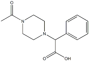 2-(4-acetylpiperazin-1-yl)-2-phenylacetic acid Struktur