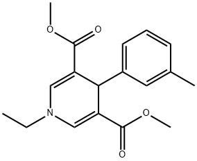 dimethyl 1-ethyl-4-(3-methylphenyl)-1,4-dihydropyridine-3,5-dicarboxylate Struktur