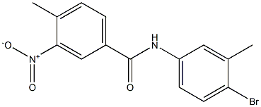 N-(4-bromo-3-methylphenyl)-4-methyl-3-nitrobenzamide Struktur