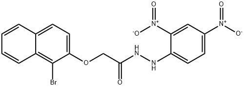 2-[(1-bromo-2-naphthyl)oxy]-N'-(2,4-dinitrophenyl)acetohydrazide Struktur