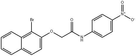 2-[(1-bromo-2-naphthyl)oxy]-N-(4-nitrophenyl)acetamide Struktur