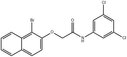 2-[(1-bromo-2-naphthyl)oxy]-N-(3,5-dichlorophenyl)acetamide Struktur