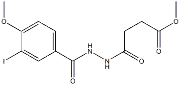 methyl 4-[2-(3-iodo-4-methoxybenzoyl)hydrazino]-4-oxobutanoate Struktur