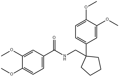 N-{[1-(3,4-dimethoxyphenyl)cyclopentyl]methyl}-3,4-dimethoxybenzamide Struktur