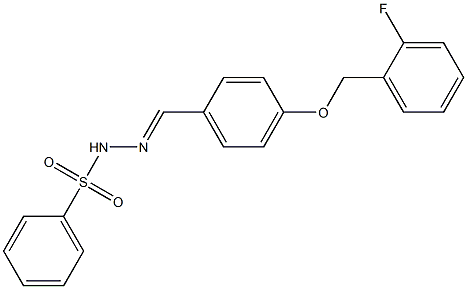 N'-{4-[(2-fluorobenzyl)oxy]benzylidene}benzenesulfonohydrazide Struktur