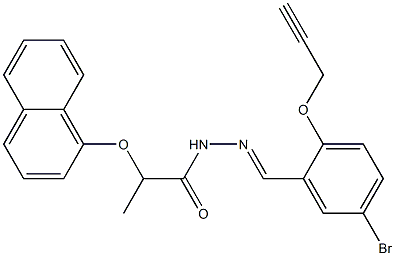 N'-[5-bromo-2-(2-propynyloxy)benzylidene]-2-(1-naphthyloxy)propanohydrazide Struktur