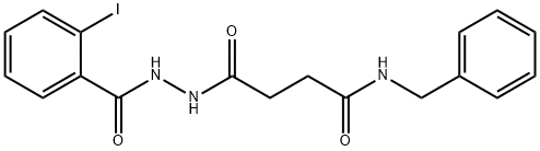 N-benzyl-4-[2-(2-iodobenzoyl)hydrazino]-4-oxobutanamide Struktur