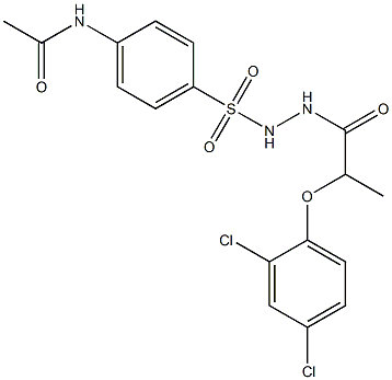 N-[4-({2-[2-(2,4-dichlorophenoxy)propanoyl]hydrazino}sulfonyl)phenyl]acetamide Struktur