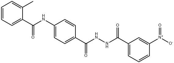 2-methyl-N-(4-{[2-(3-nitrobenzoyl)hydrazino]carbonyl}phenyl)benzamide Struktur