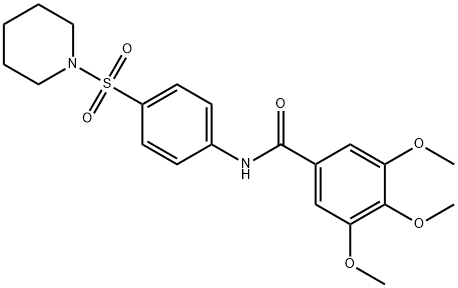 3,4,5-trimethoxy-N-[4-(1-piperidinylsulfonyl)phenyl]benzamide Struktur