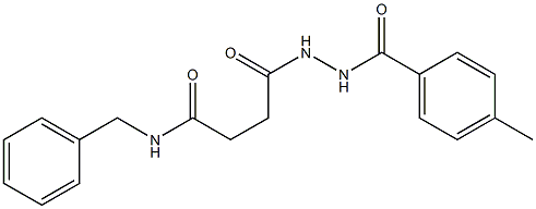 N-benzyl-4-[2-(4-methylbenzoyl)hydrazino]-4-oxobutanamide Struktur