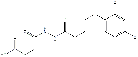 4-{2-[4-(2,4-dichlorophenoxy)butanoyl]hydrazino}-4-oxobutanoic acid Struktur