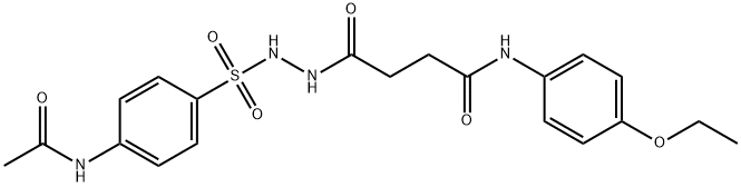 4-(2-{[4-(acetylamino)phenyl]sulfonyl}hydrazino)-N-(4-ethoxyphenyl)-4-oxobutanamide Struktur