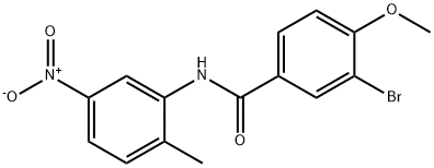 3-bromo-4-methoxy-N-(2-methyl-5-nitrophenyl)benzamide Struktur