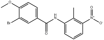 3-bromo-4-methoxy-N-(2-methyl-3-nitrophenyl)benzamide Struktur