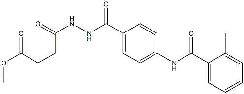 methyl 4-(2-{4-[(2-methylbenzoyl)amino]benzoyl}hydrazino)-4-oxobutanoate Struktur