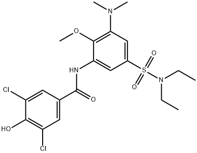 Benzamide, 3,5-dichloro-N-[5-[(diethylamino)sulfonyl]-3-(dimethylamino)-2-methoxyphenyl]-4-hydroxy- Struktur