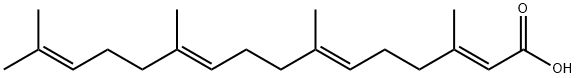 2,6,10,14-Hexadecatetraenoic acid, 3,7,11,15-tetramethyl-, (2E,6E,10E)- Struktur